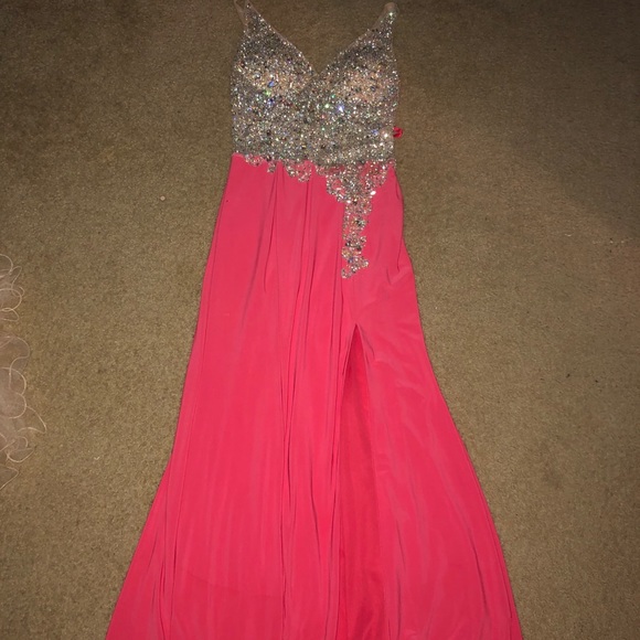 long peachy prom dress - Picture 1 of 2